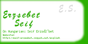 erzsebet seif business card